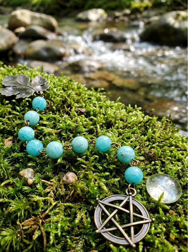 Amazonite : Apaise le stress et favorise la communication sincère.