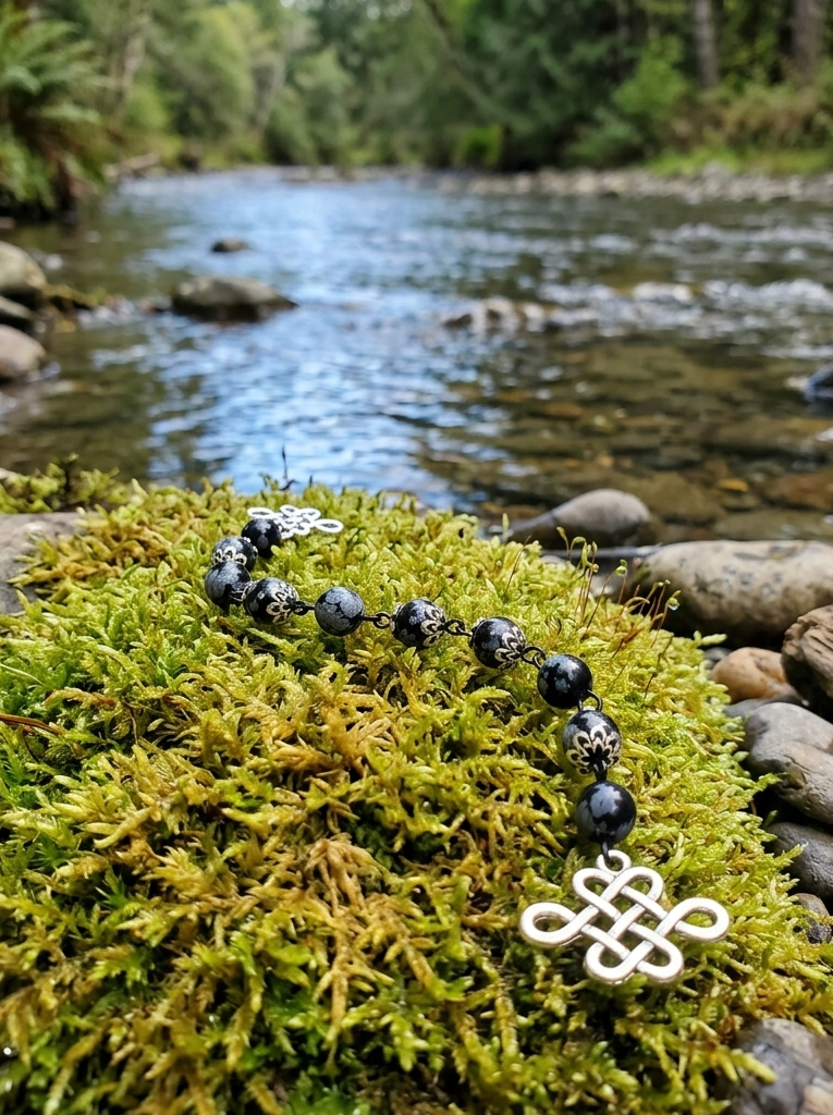 Obsidienne Flocon de Neige : Apporte équilibre et pureté dans les périodes de transition.