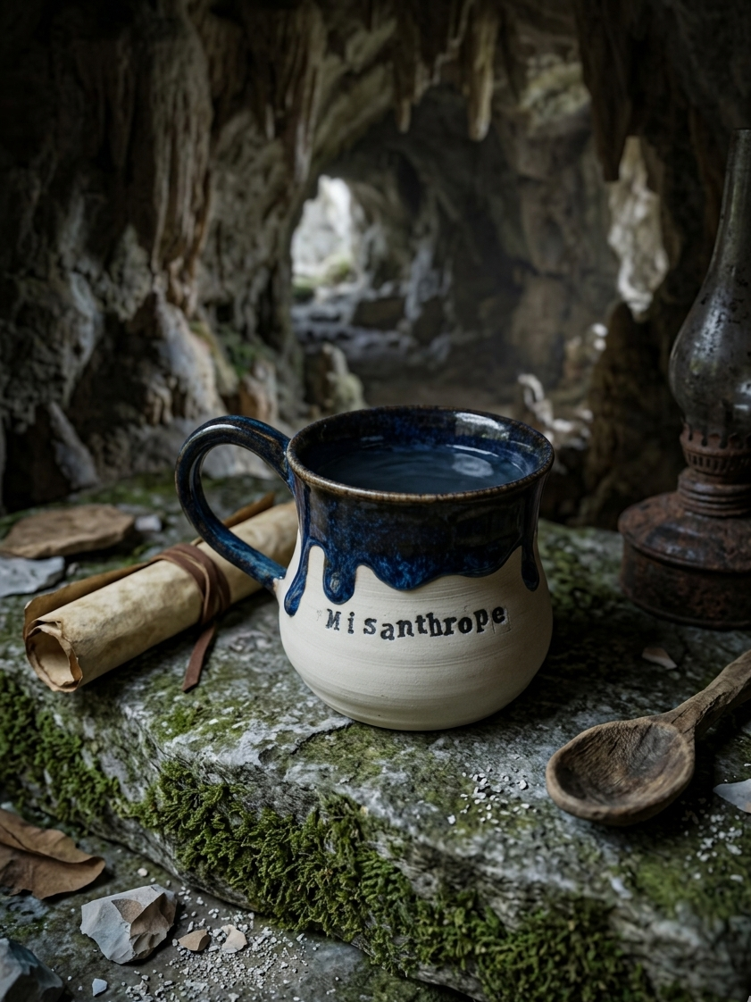 Tasses à texte en grès  - ceramique artisanale