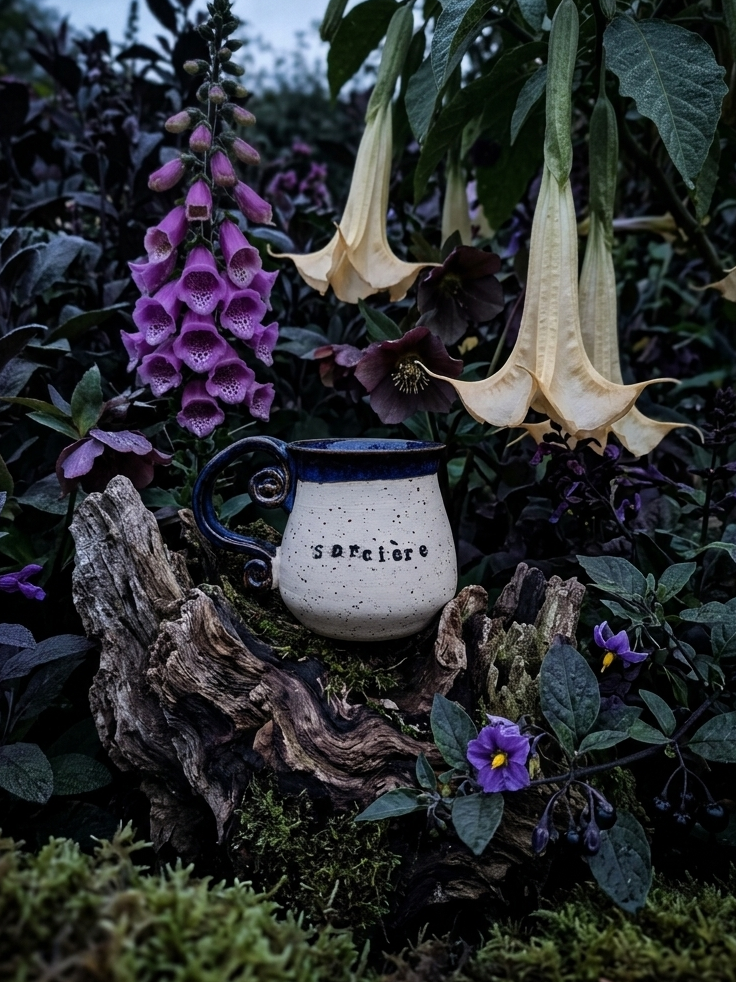 Tasses à texte en grès  - ceramique artisanale