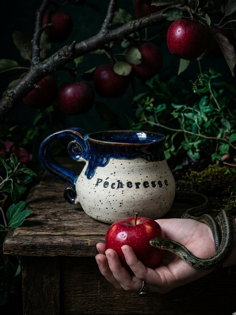 Tasses à texte en grès  - ceramique artisanale