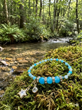 Bracelet artisanal en Amazonite facettée