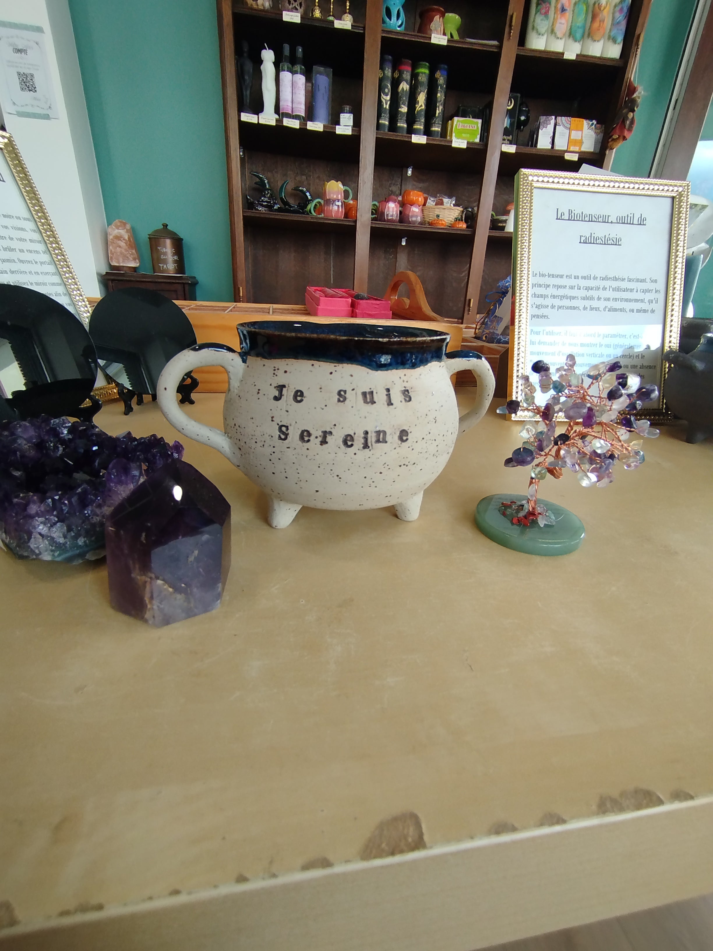 🔮 Chaudron d'Intention — "Je suis sereine" mug Céramique en grès Pyrité