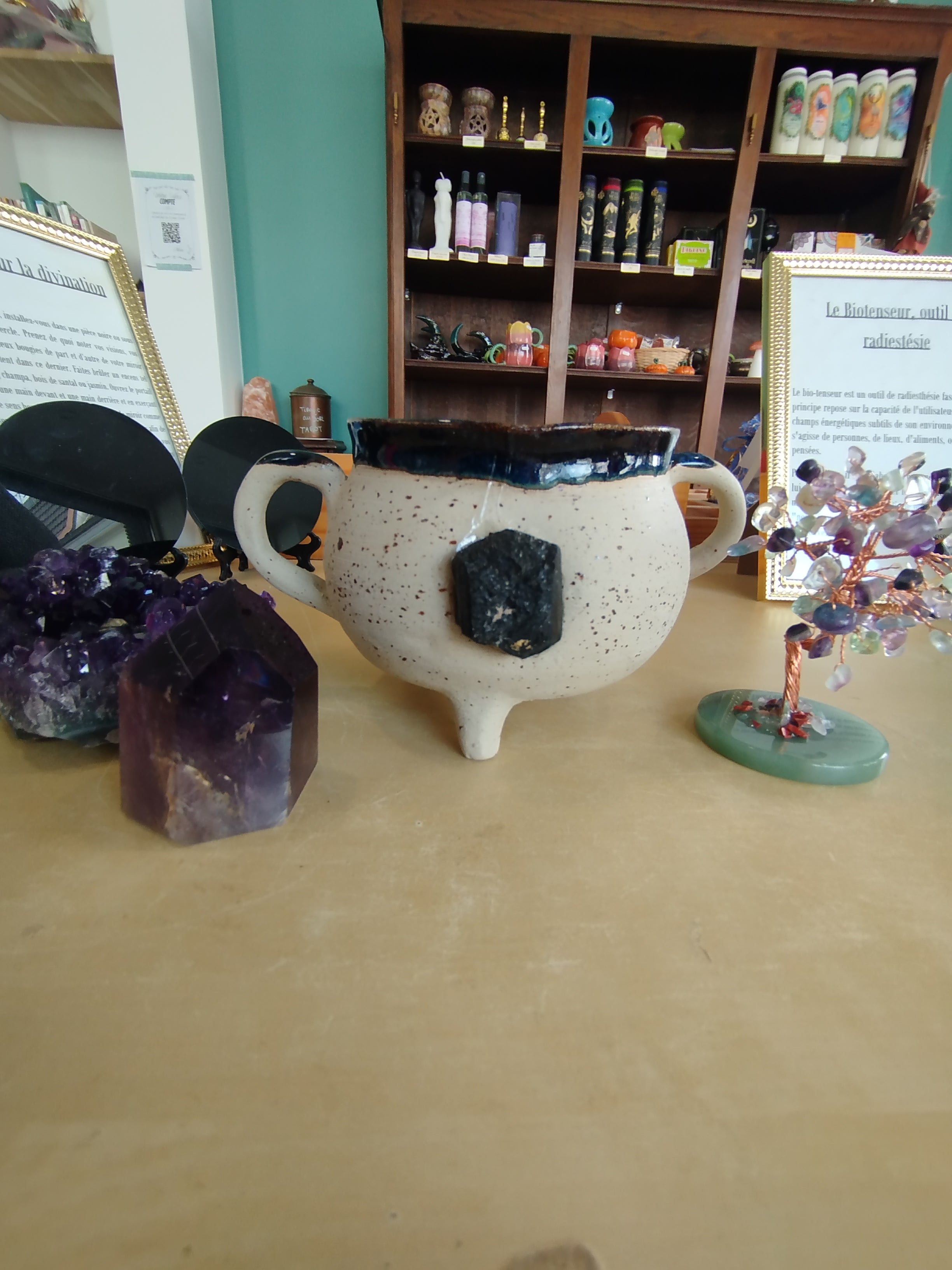 🔮 Chaudron d'Intention — "Je suis sereine" mug Céramique en grès Pyrité