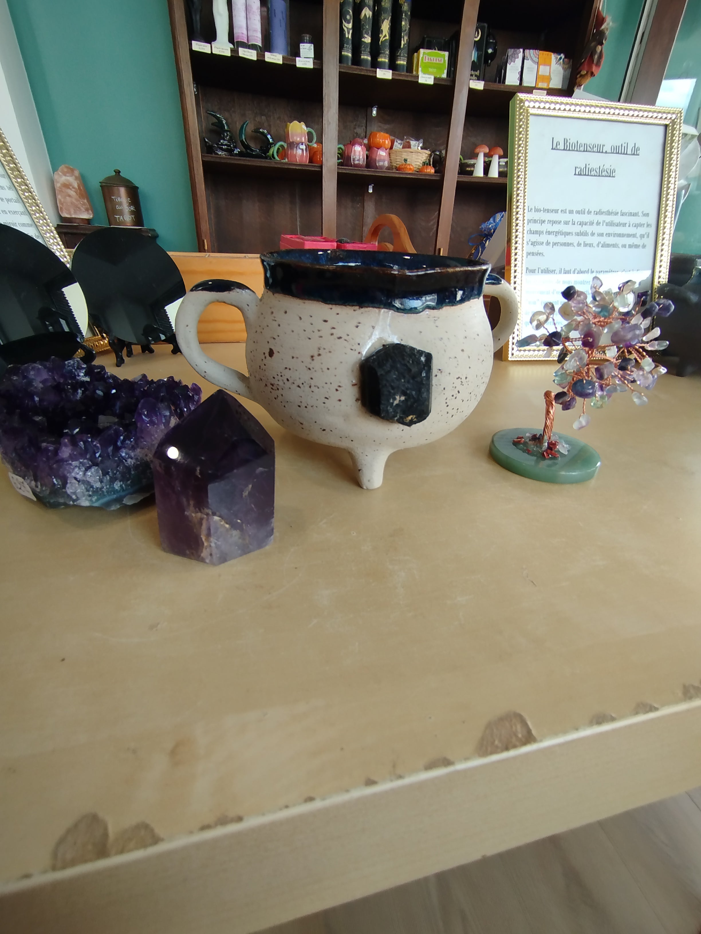🔮 Chaudron d'Intention — "Je suis sereine" mug Céramique en grès Pyrité