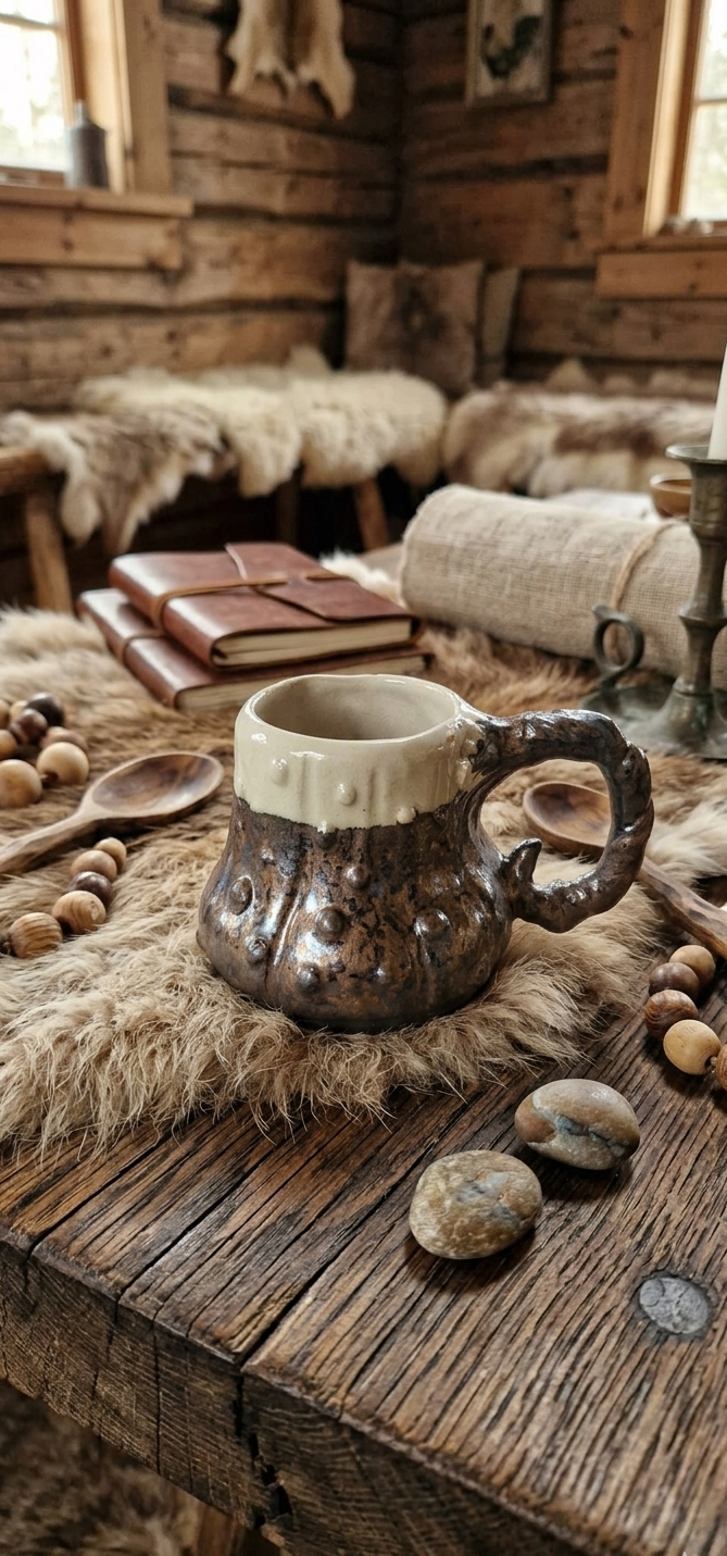 Inspirée par la nature sauvage, cette tasse coloquinte en grès façonnée à La Gorge aux Loups offre une expérience tactile et authentique pour savourer vos boissons préférées au coin du feu.